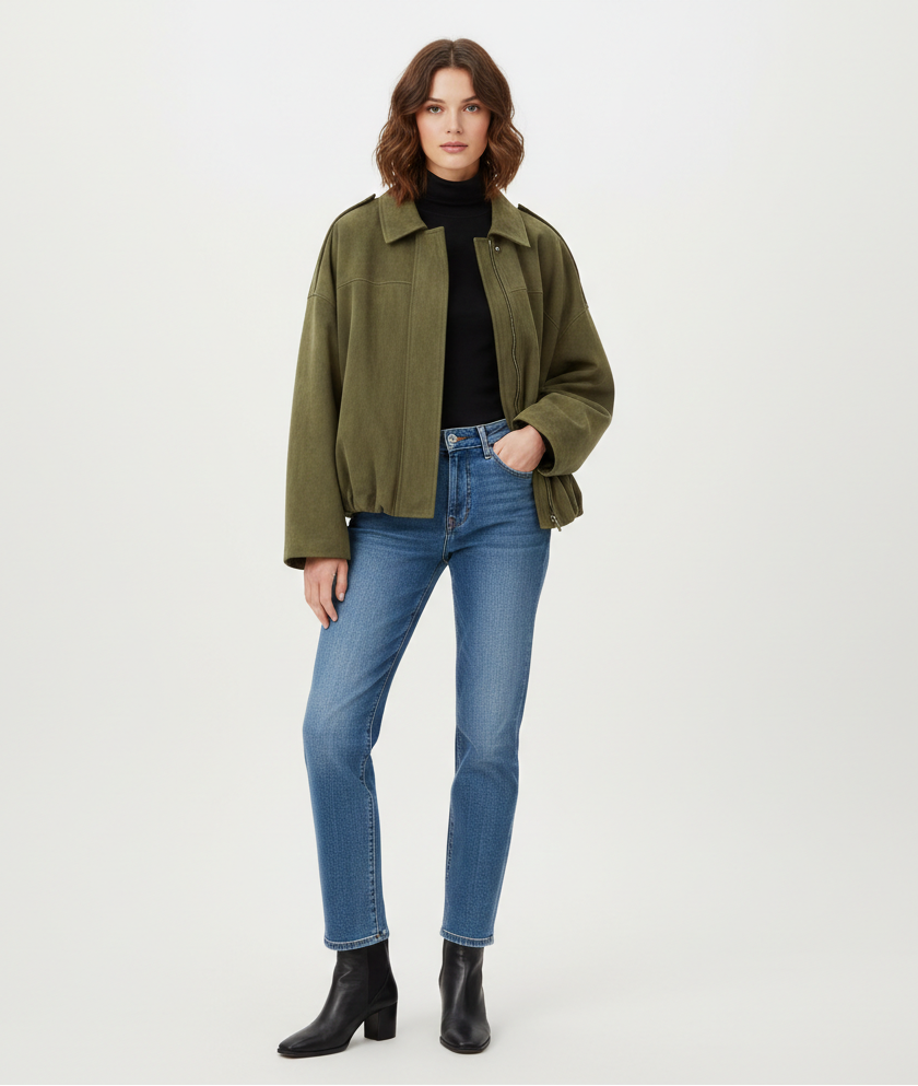 Lyon Suede Bomber Jacket