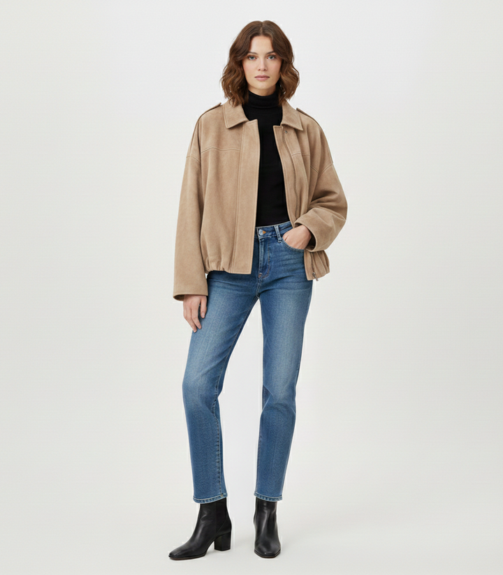 Lyon Suede Bomber Jacket