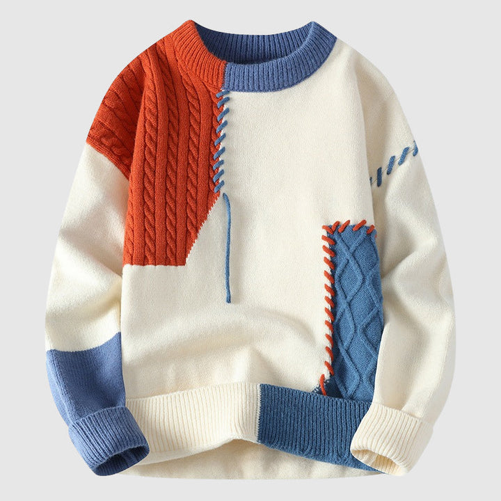 Ravello Patchwork Knit Sweater