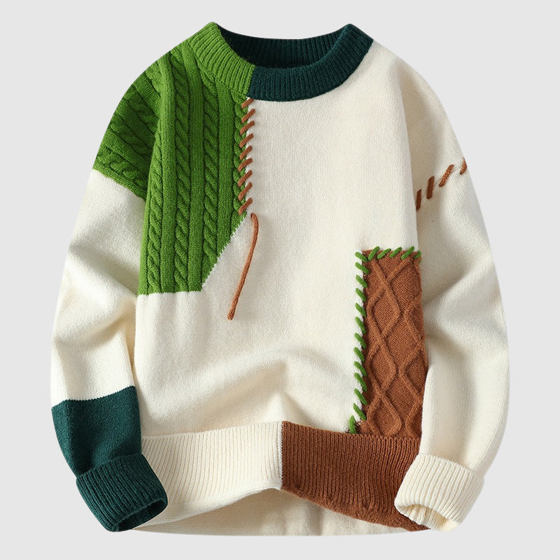Ravello Patchwork Knit Sweater