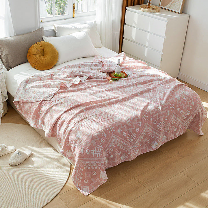 Cotton Cooling Blanket for Summer – Lightweight Gauze Bed Cover