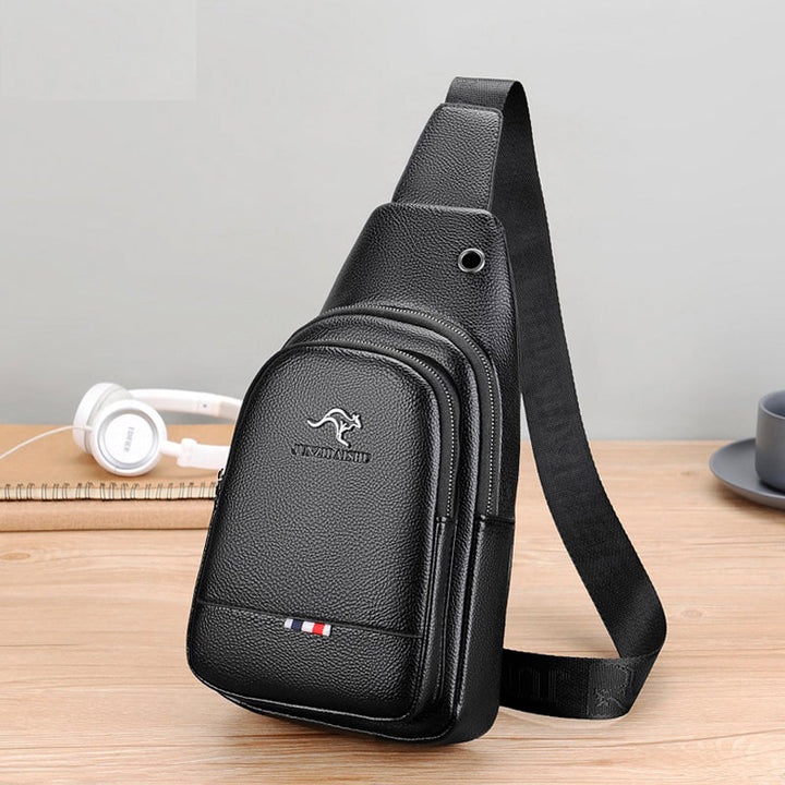Men’s Leather Chest Crossbody Bag