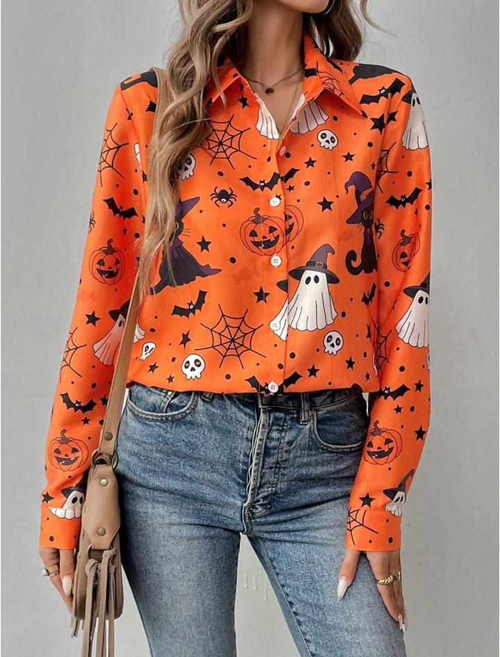 Ashcombe Halloween Print Shirt