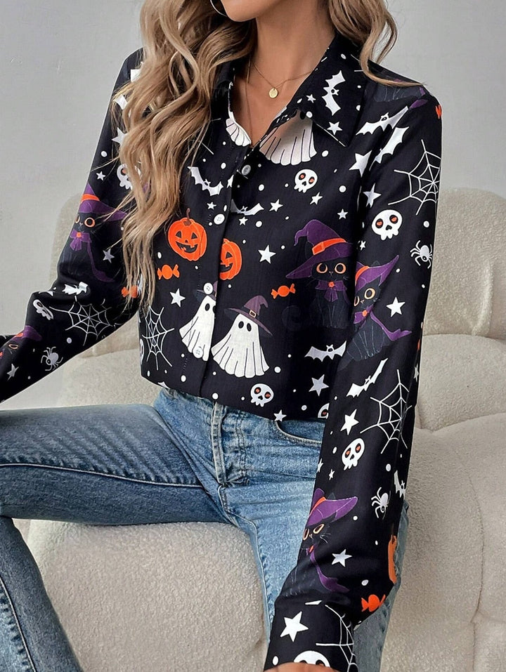 Ashcombe Halloween Print Shirt