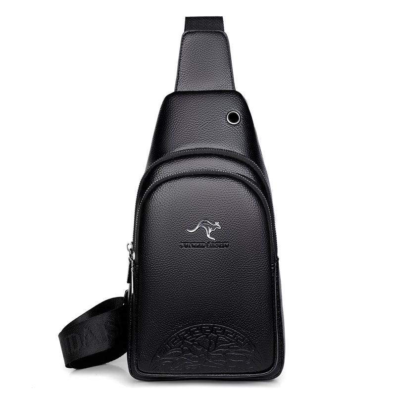 Men’s Leather Chest Crossbody Bag
