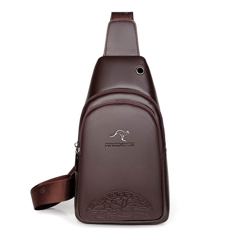 Men’s Leather Chest Crossbody Bag