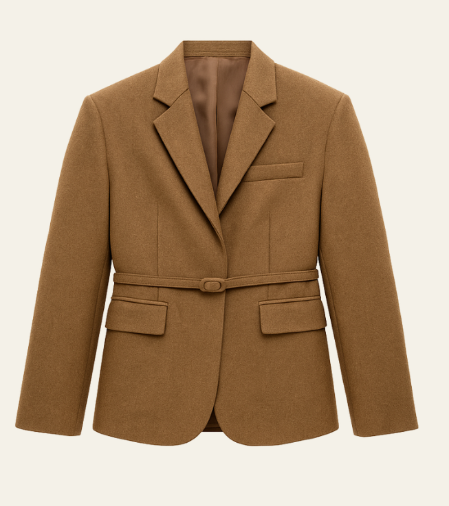 Porto Wool Belted Blazer