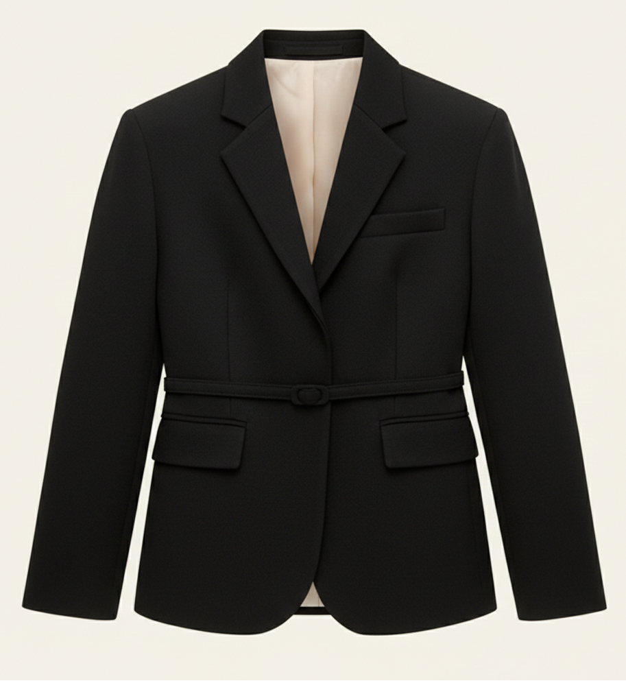 Porto Wool Belted Blazer