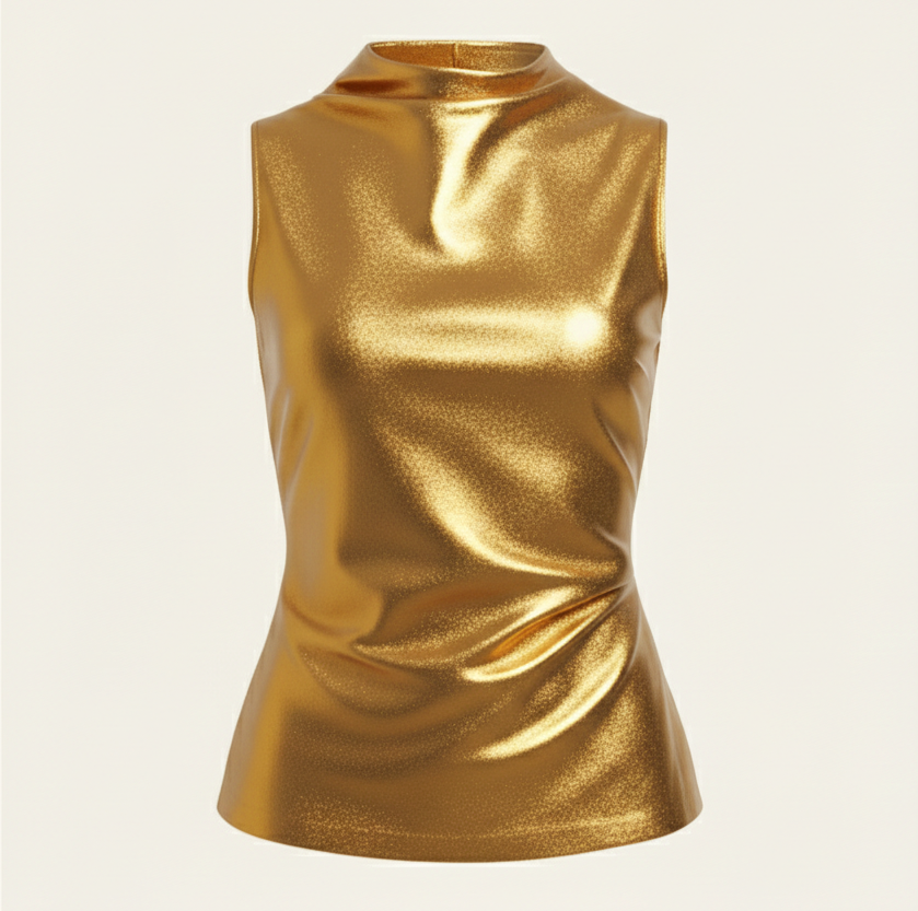 Ravenna Sleeveless Faux Leather Top