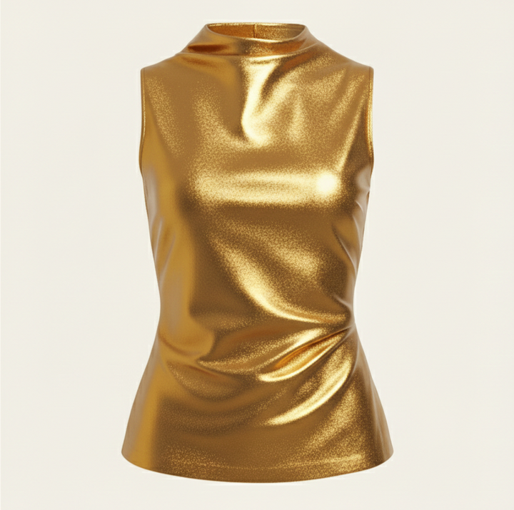 Ravenna Sleeveless Faux Leather Top