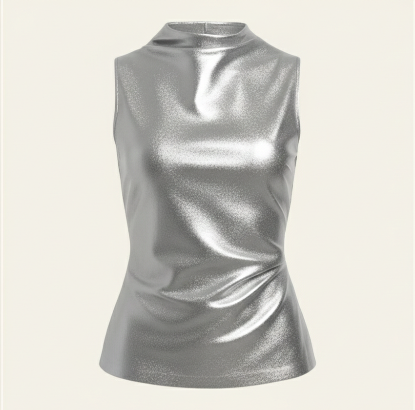 Ravenna Sleeveless Faux Leather Top