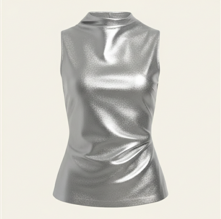 Ravenna Sleeveless Faux Leather Top