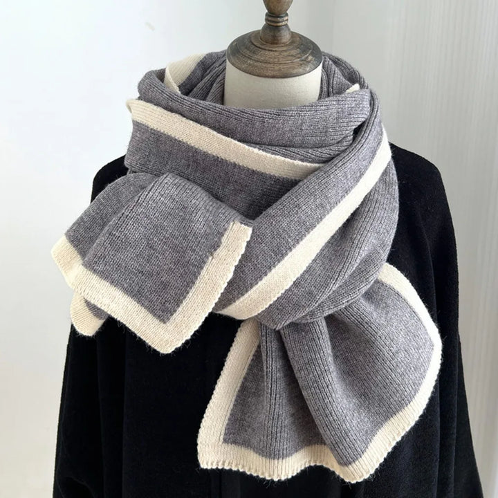 Livia Two-Tone Knit Scarf