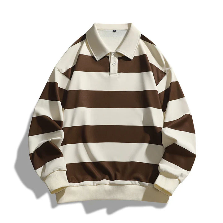 Porto Stripe Polo Pullover