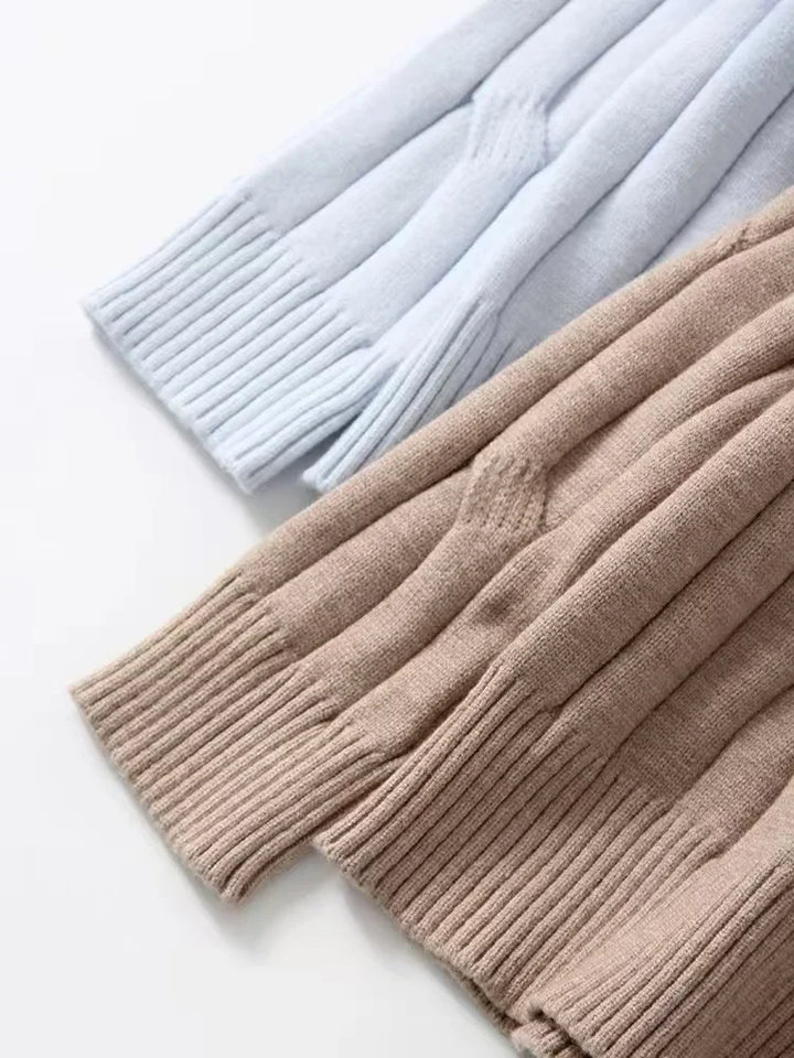 Aria Soft Cable-Knit Turtleneck Set