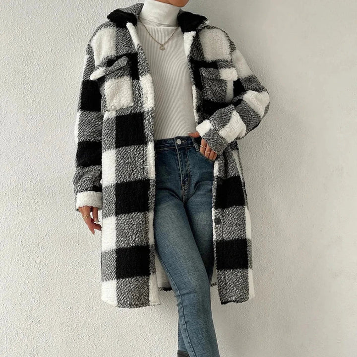 Harrington Plaid Longline Coat