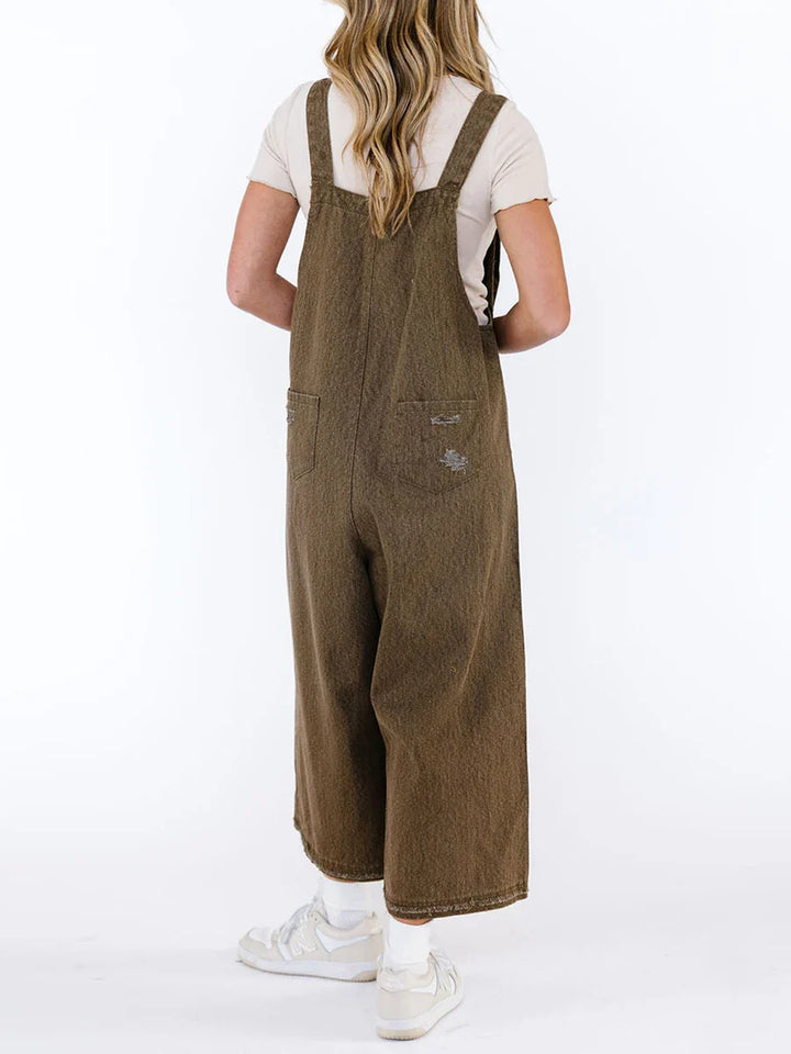 Luna Washed Denim Overalls