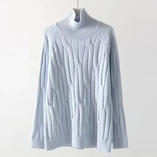 Aria Soft Cable-Knit Turtleneck Set