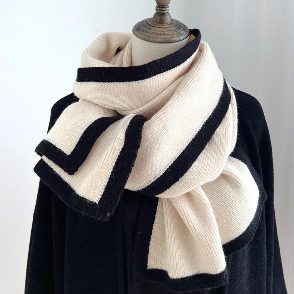 Livia Two-Tone Knit Scarf