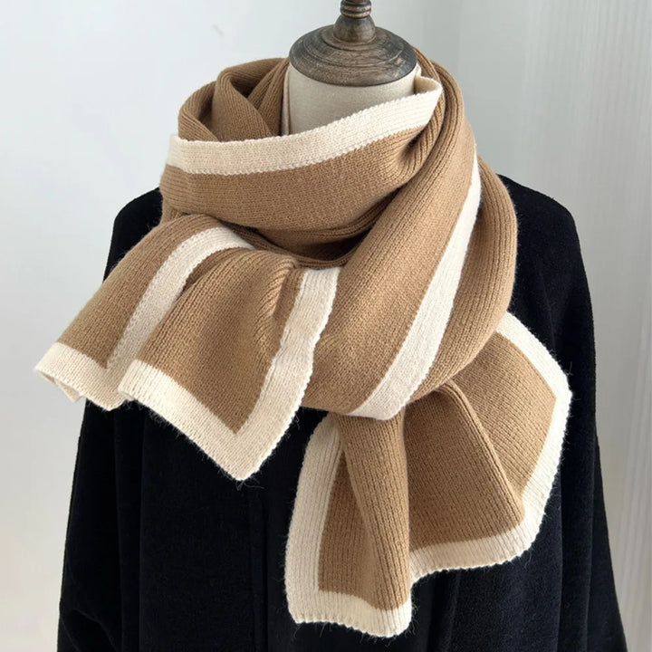 Livia Two-Tone Knit Scarf