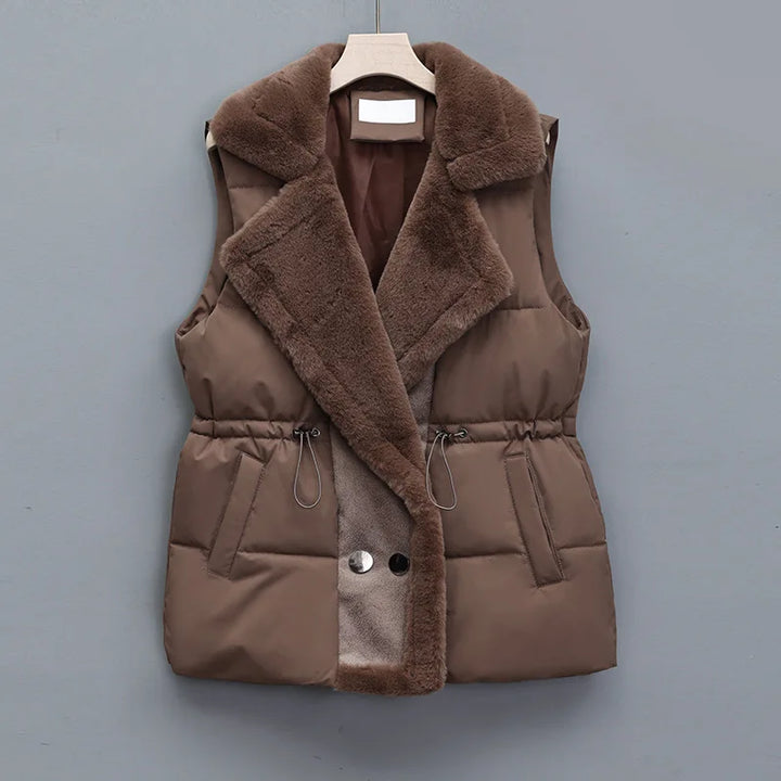 Geneva Faux Fur Quilted Vest