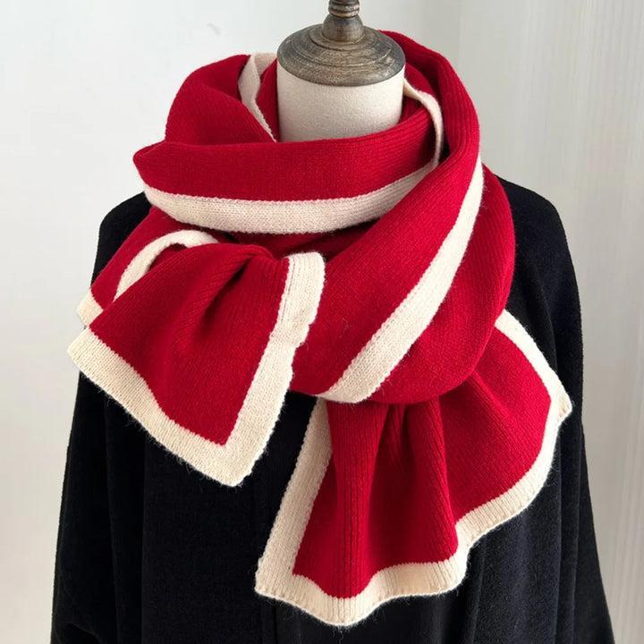 Livia Two-Tone Knit Scarf