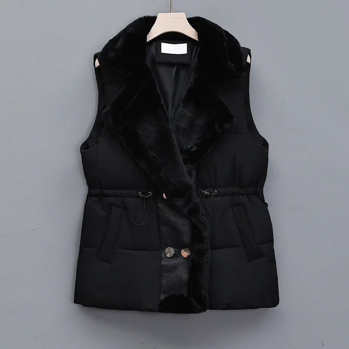 Geneva Faux Fur Quilted Vest