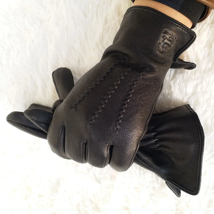 Bennett Fleece-Lined Leather Touchscreen Gloves