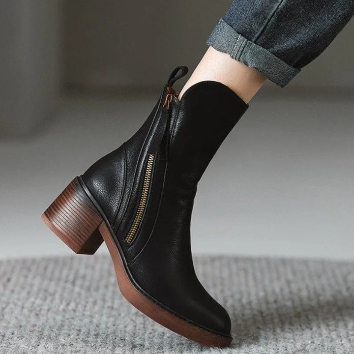 Selene Leather Ankle Boots