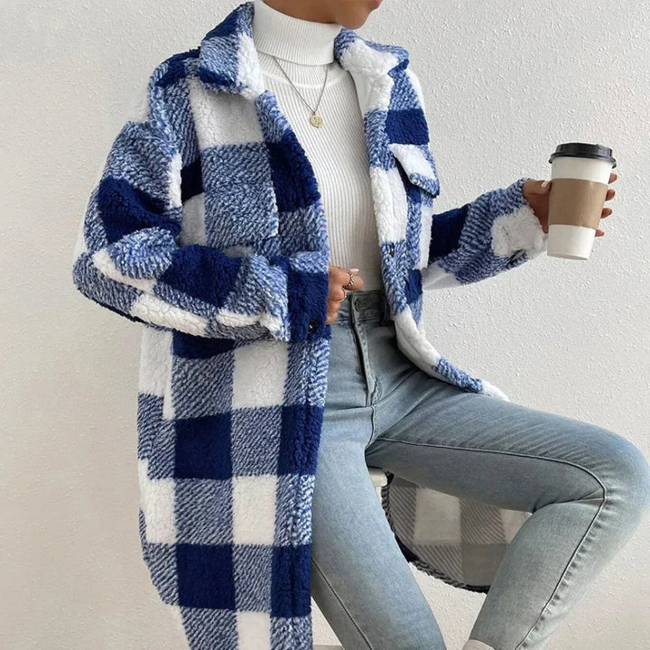 Harrington Plaid Longline Coat