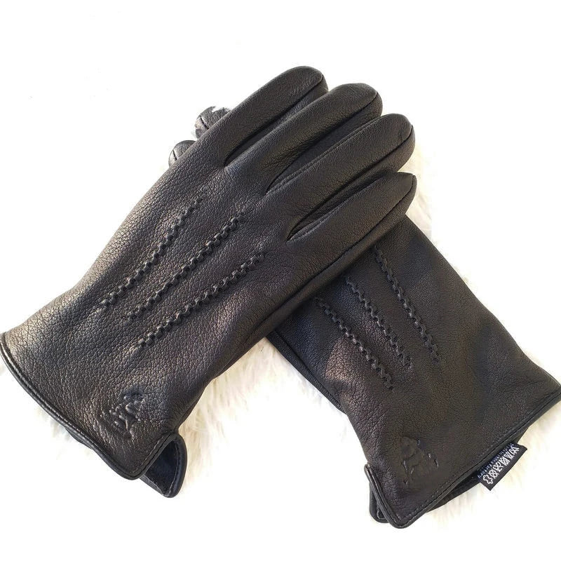 Bennett Fleece-Lined Leather Touchscreen Gloves
