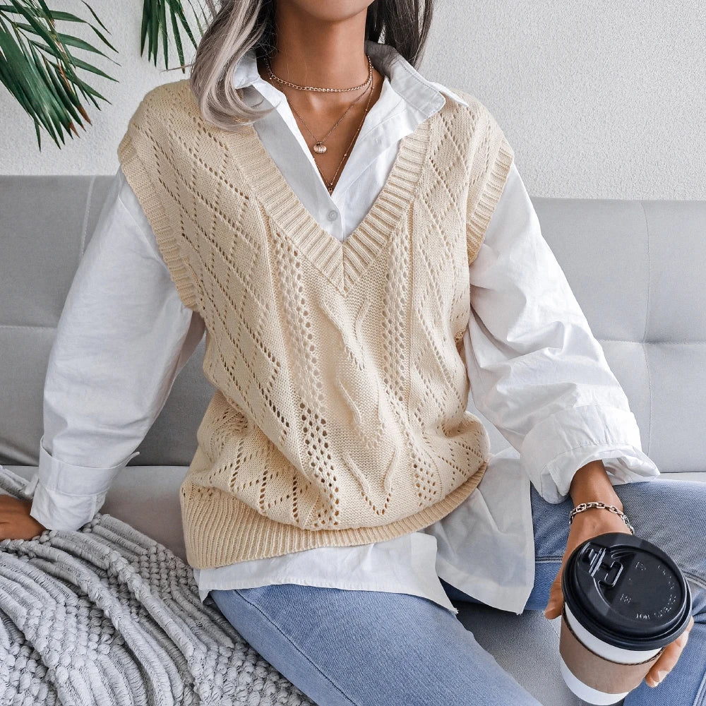 Callaway Cable-Knit Wool Vest