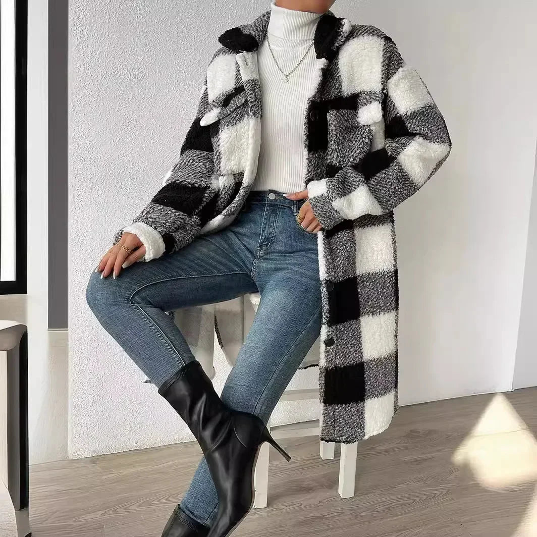 Harrington Plaid Longline Coat