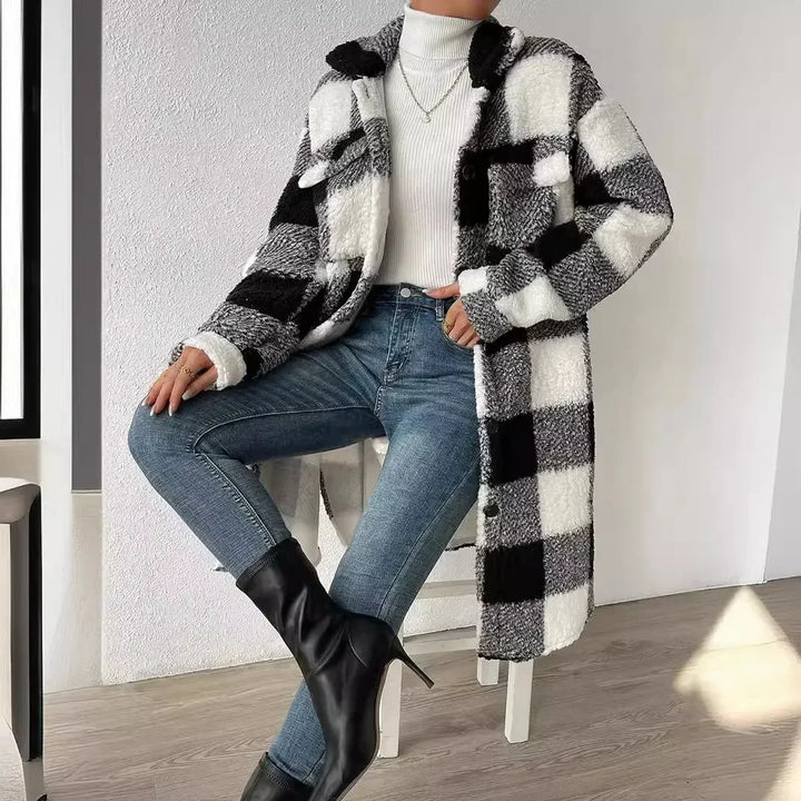 Harrington Plaid Longline Coat