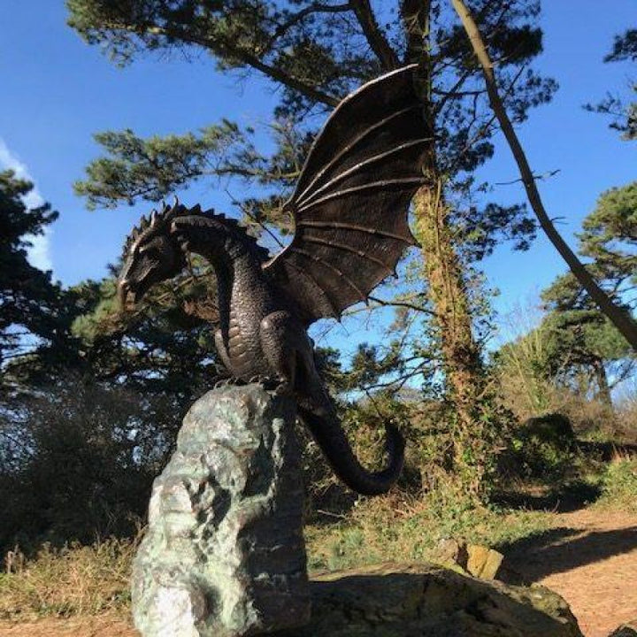 Fire-Breathing Dragon Garden Water Fountain