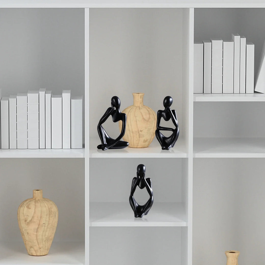 Modern Abstract Resin Figurine – Minimalist Sculpture for Shelf, Desk & Home Decor