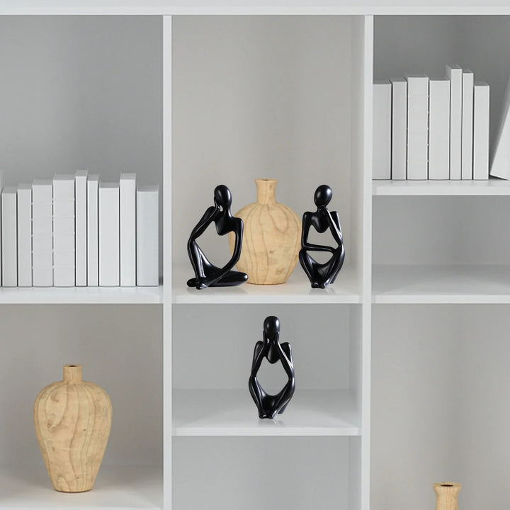 Modern Abstract Resin Figurine – Minimalist Sculpture for Shelf, Desk & Home Decor
