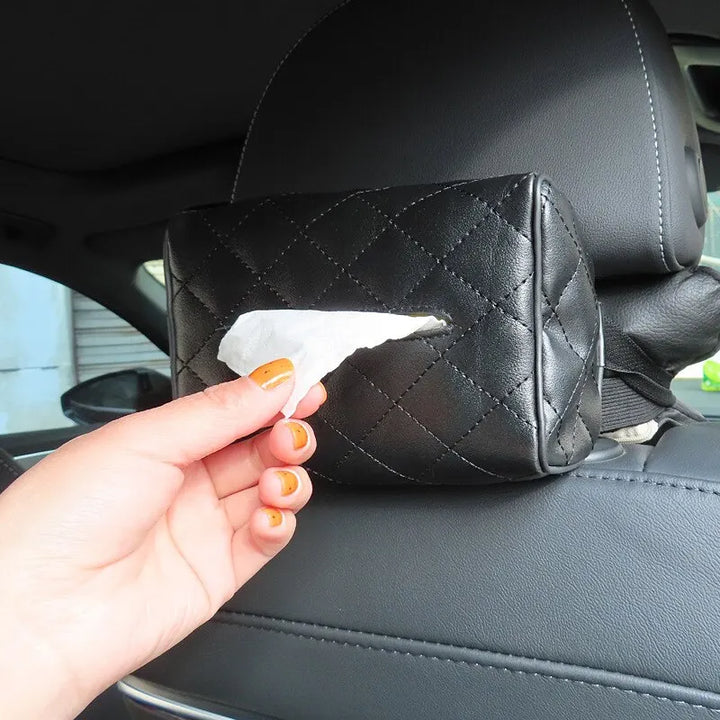 Faux Leather Tissue Box