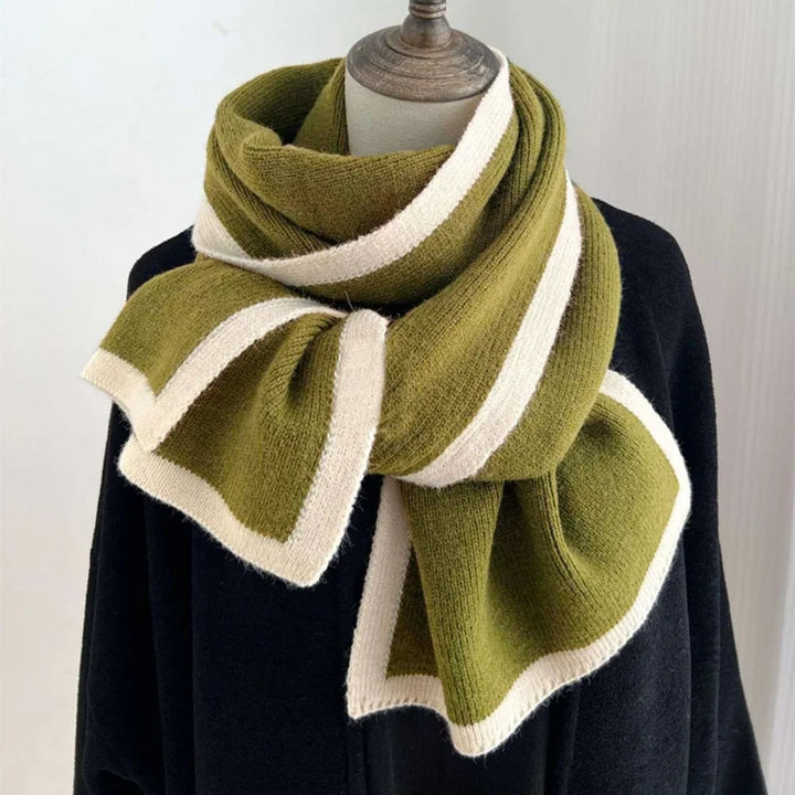 Livia Two-Tone Knit Scarf