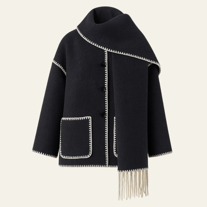 Seville Wool Scarf Coat