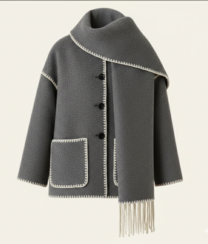 Seville Wool Scarf Coat