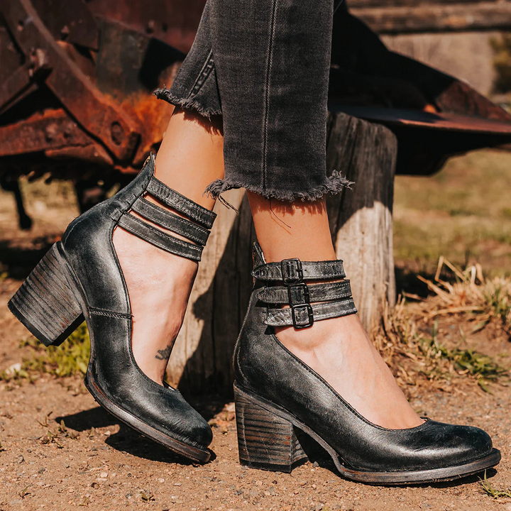 Aubrey Block Heel Ankle Shoes