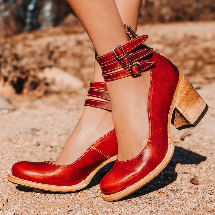 Aubrey Block Heel Ankle Shoes