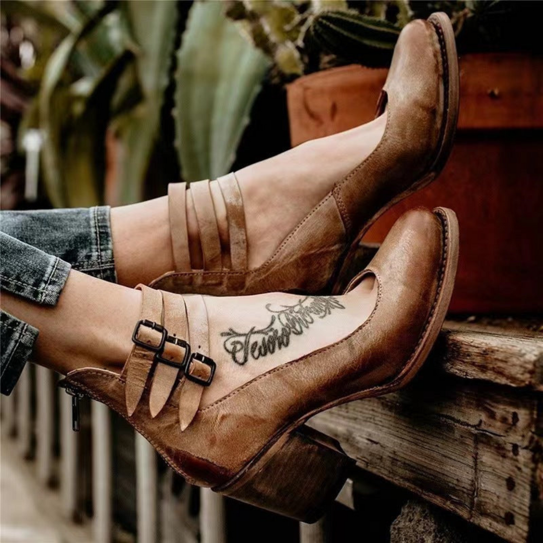 Aubrey Block Heel Ankle Shoes