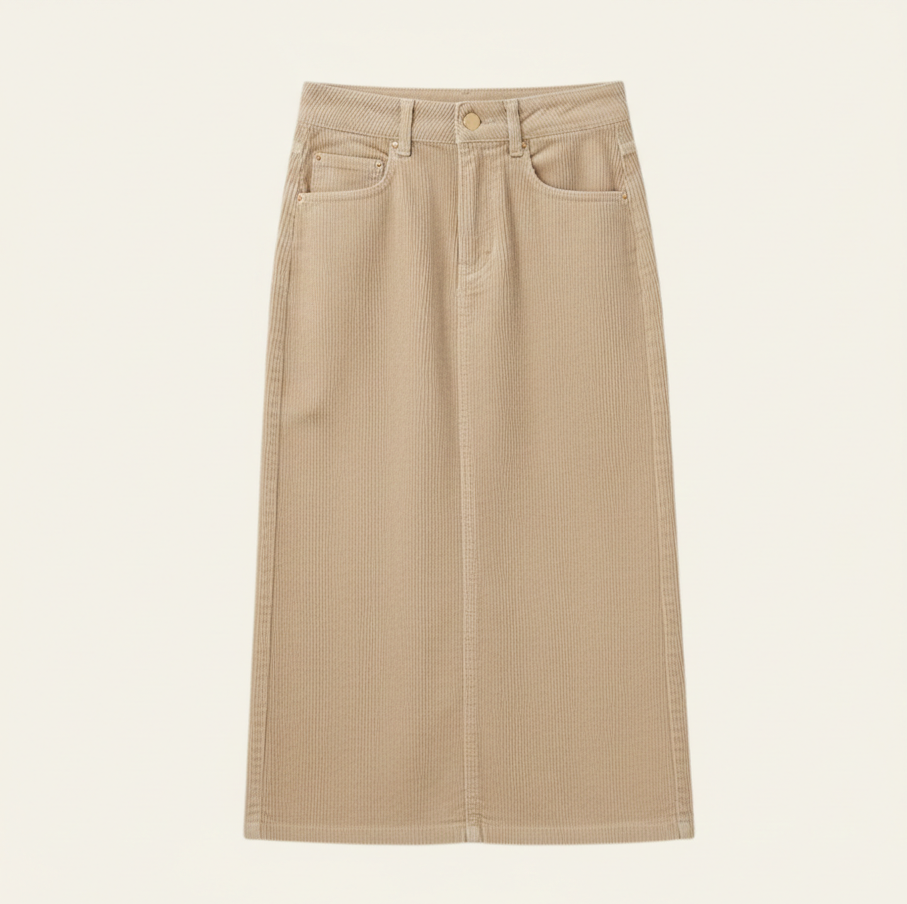 Sicily Corduroy Midi Skirt