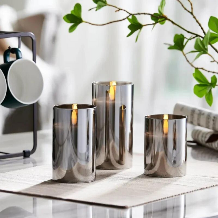 LED Flameless Candles – Glass Design with Realistic Flicker