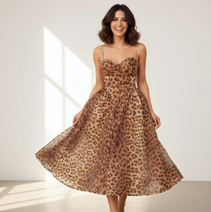 Taormina Leopard Corset Dress