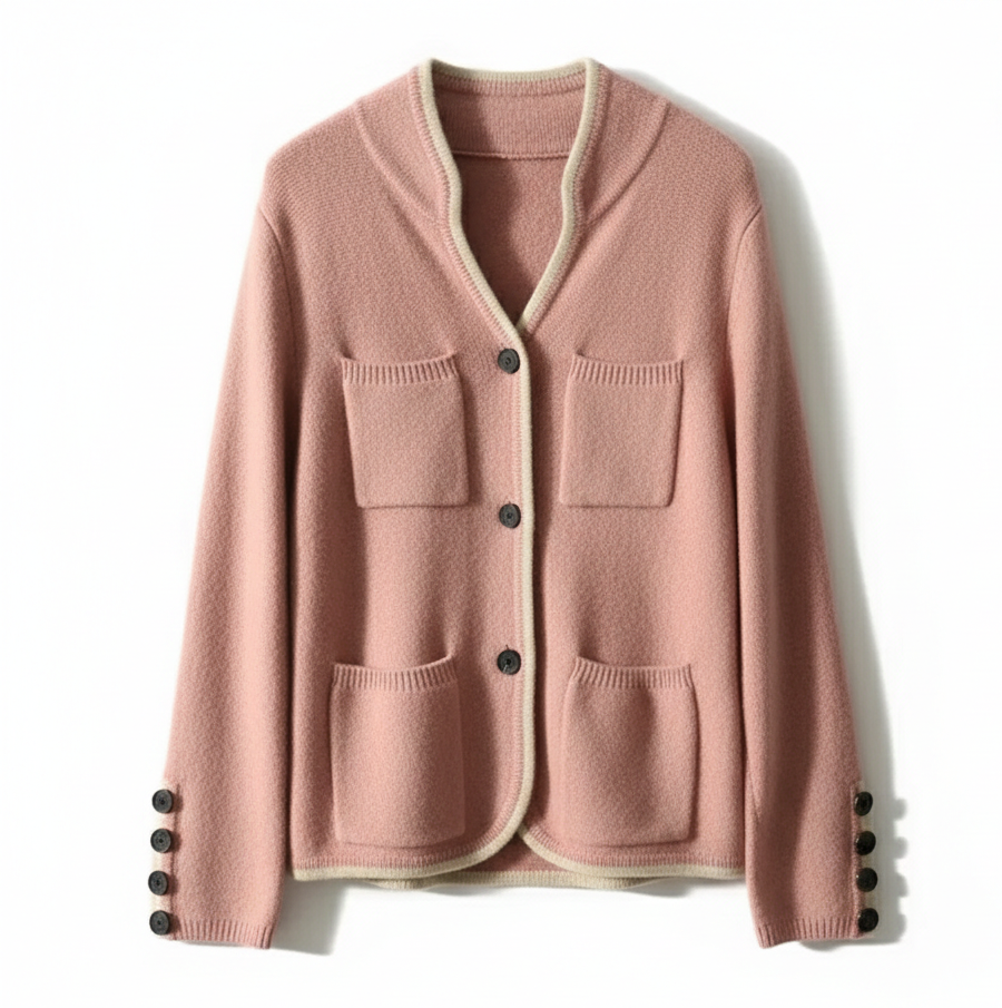 Vienna Contrast Knit Cardigan