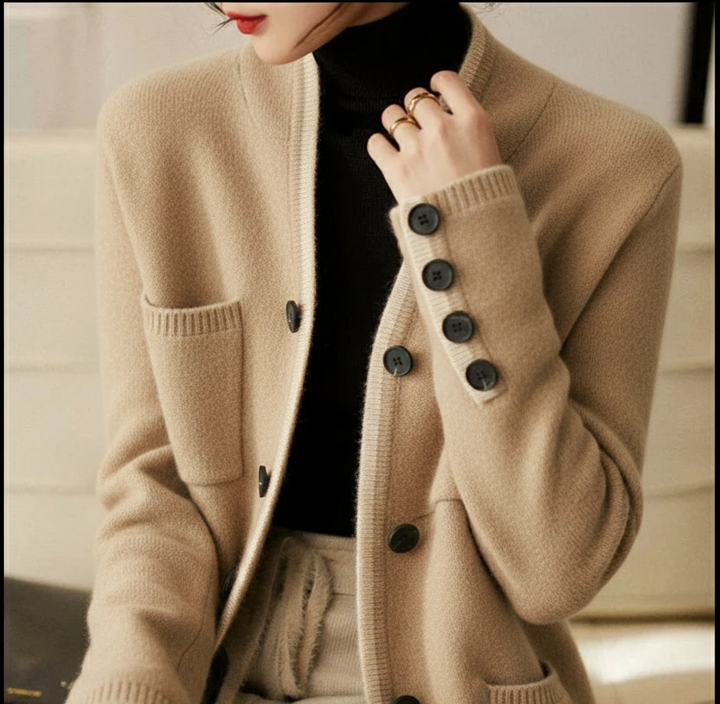 Vienna Contrast Knit Cardigan