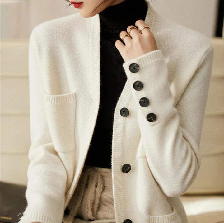 Vienna Contrast Knit Cardigan